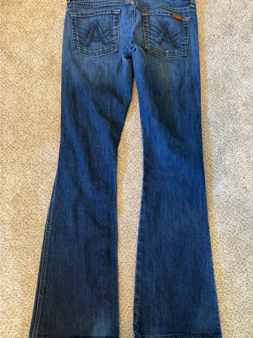 7 For All Mankind Dark Blue Flare Jeans